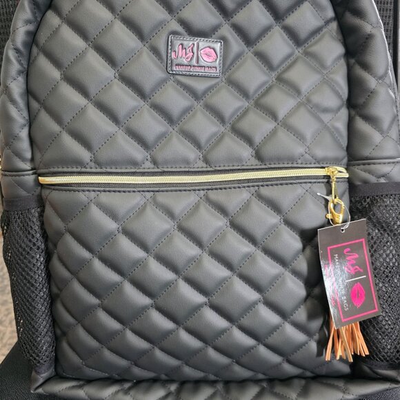 MJ Makeup Junkie Quilted Onyx Academic Backpack - Picture 7 of 7